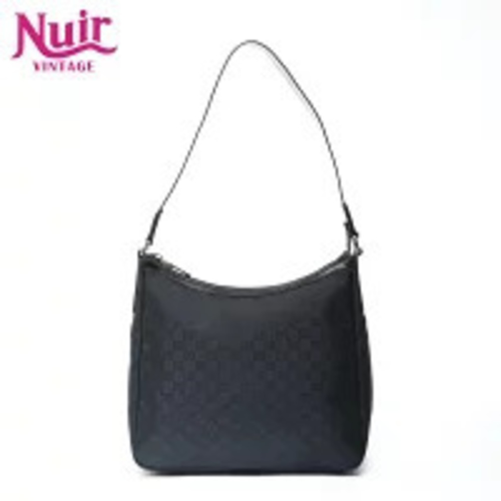 Gucci GG One Shoulder Hobo Bag Black